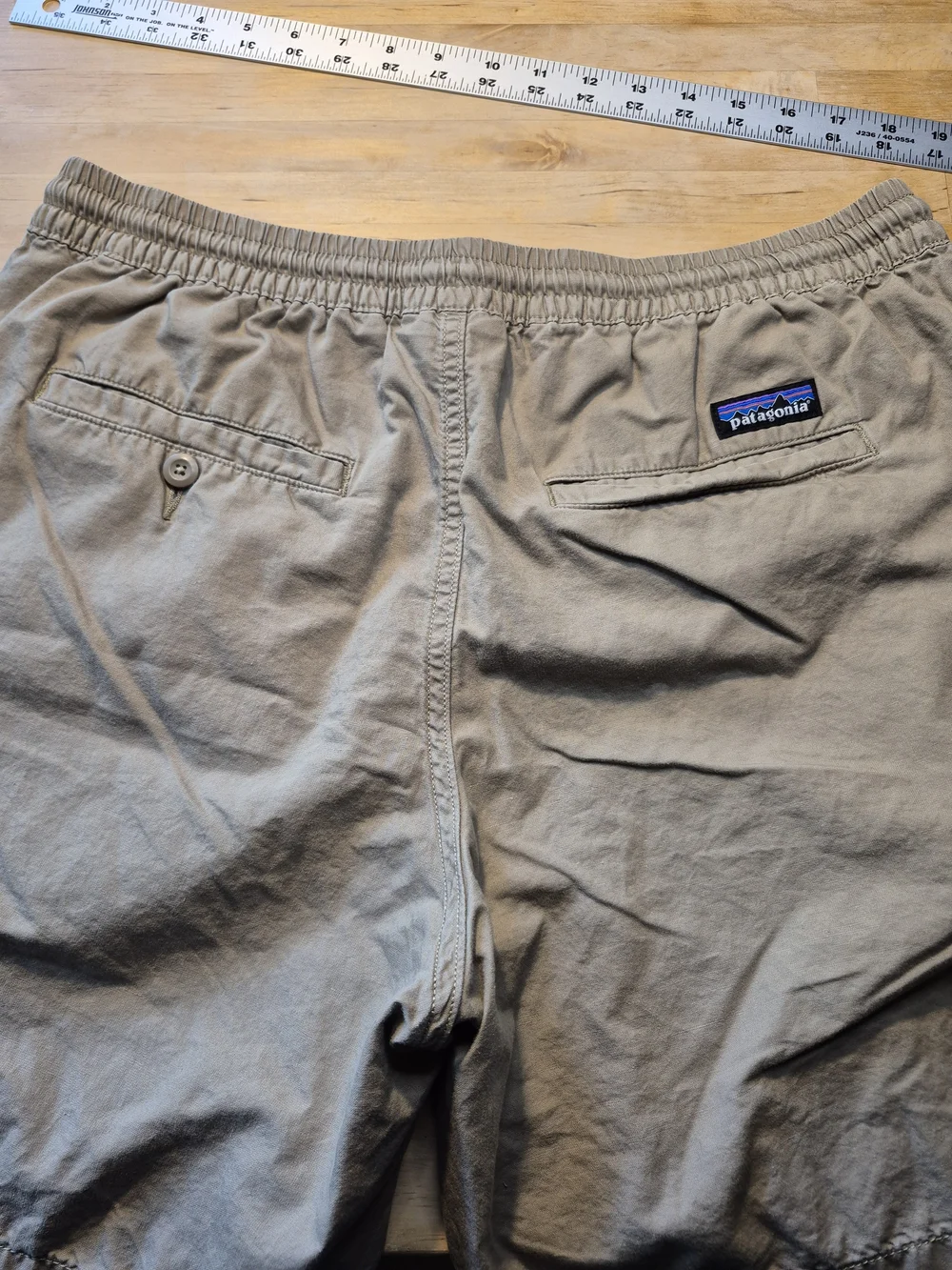 Patagonia Men's Light Khaki Elastic Waist Shorts
